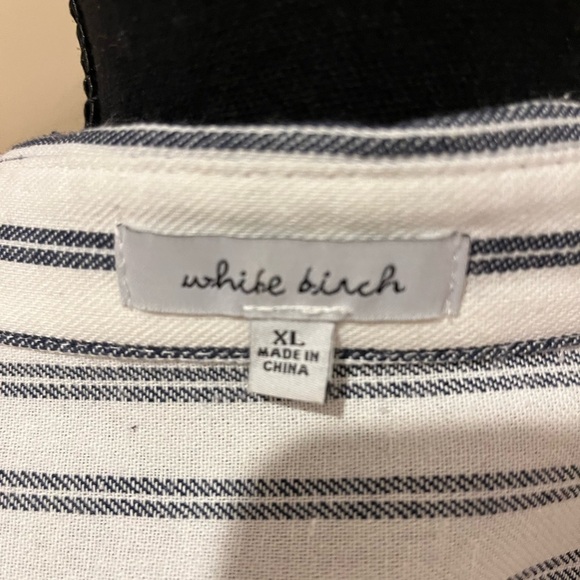 NWOT White Birch Slept On Oversized Pin Striped Distressed & Dip Dyed, size XL - Picture 2 of 5